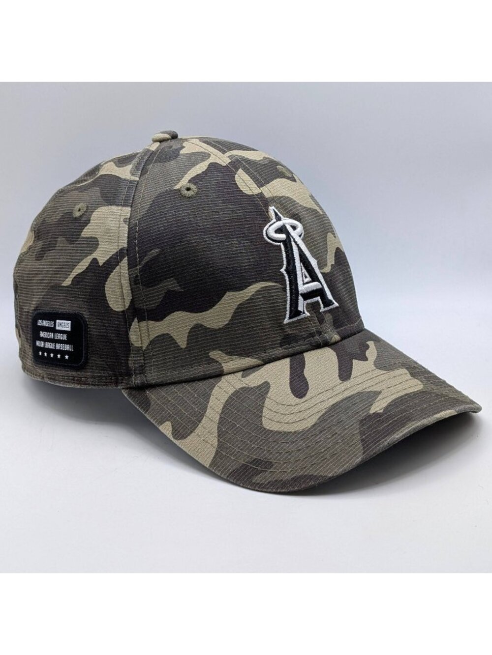 MLB New Era Los Angeles Angels Camo Baseball Hat Fitted Stretch L/XL 39thirty